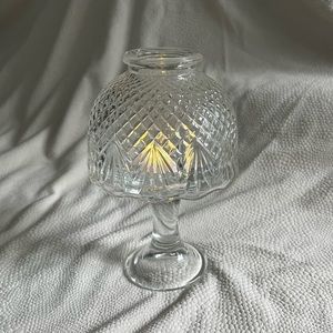 Vintage Fairy Lamp: Partylite Clear Glass Tea Light Candle Holder